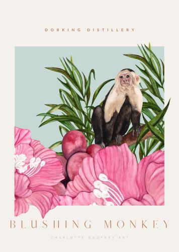 Blushing Monkey A4 Print