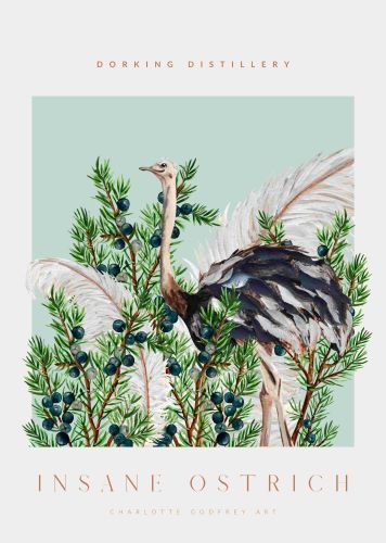 Insane Ostrich A4 Print