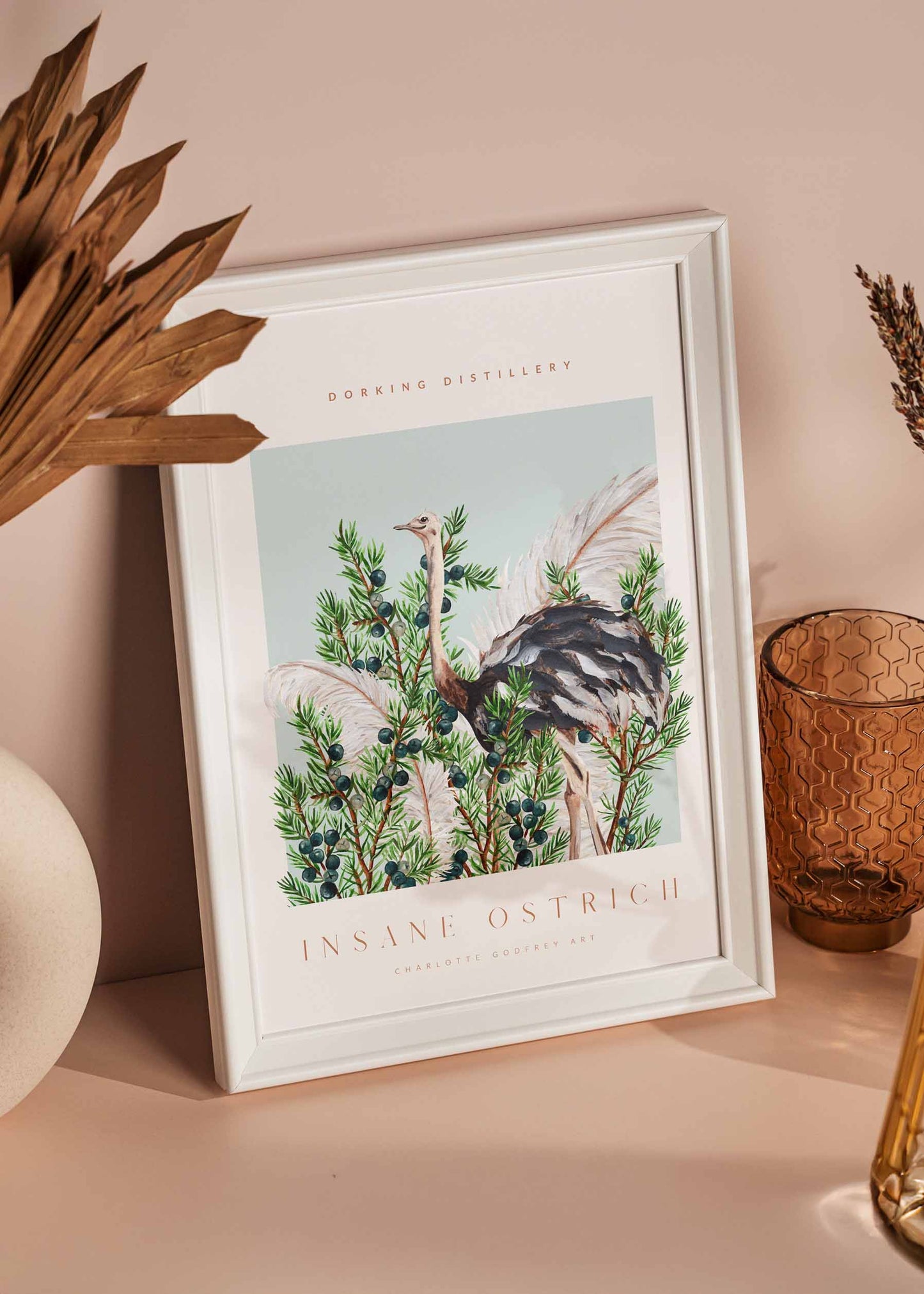 Insane Ostrich A4 Print